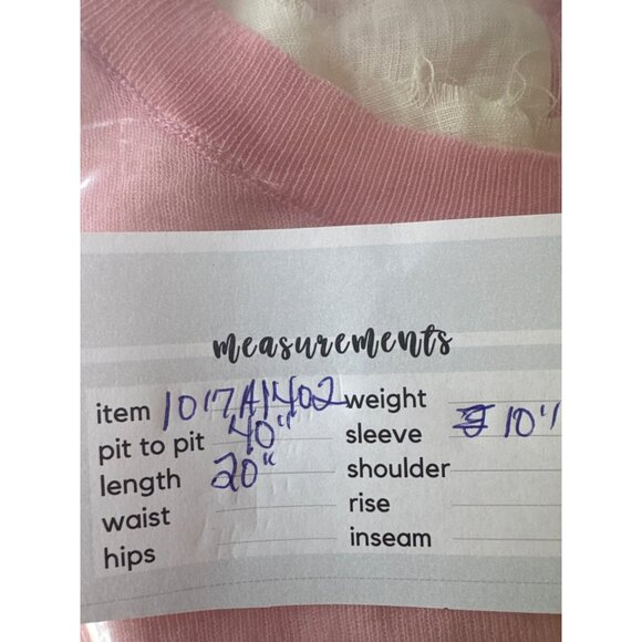 NWT ZARA Pink Medium Short Sleeve Linen Blend Dainty, Whimsical Top - Picture 10 of 16